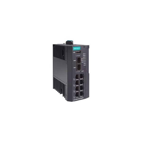Moxa Industrial Secure Router Switch with 8 10/100/1000BaseTX ports, 2 1/2.5GbE EDR-G9010-VPN-2MGSFP - main